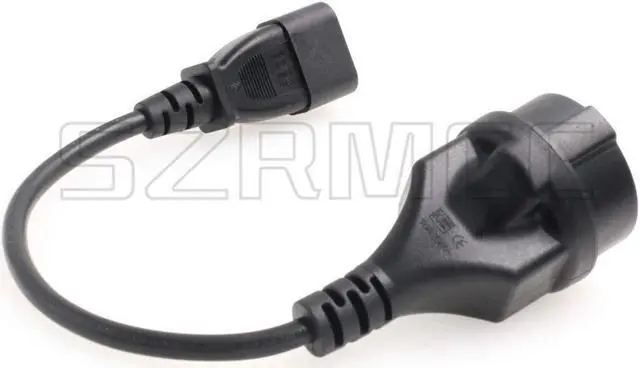 Alt view image 2 of 3 - SZRMCC UPS PDU Power Cord IEC 320 C14 Plug Adapter to Convert Europe CEE7/7 Schuko Socket,IEC320 C14 Male to Europe Female Socket Short Adapter Cable (3pcs)