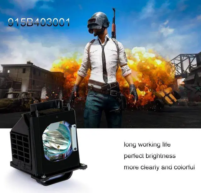 Alt view image 4 of 4 - Tawelun 915B403001 Mitsubishi Replacement Lamp with Housing for WD-60735, WD-60737, WD-65737, WD-73737, WD-82837, WD-73735, WD-82737, WD-65736