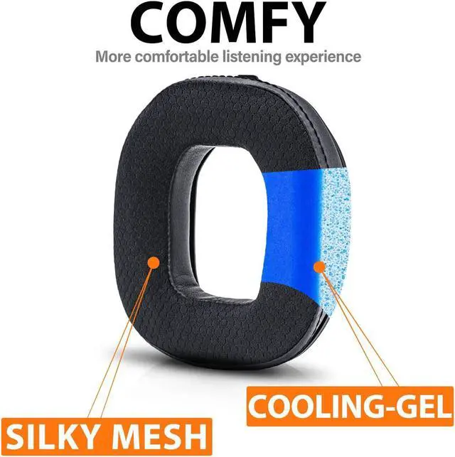 Alt view image 5 of 5 - A40 TR Earpads - Cooling Gel Replacement Ear Cushions Compatible with Astro A40 tr Headset I A40 TR Mod Kit/A40 Accessories/Headband/Microphone Foam (Breathable Mesh)