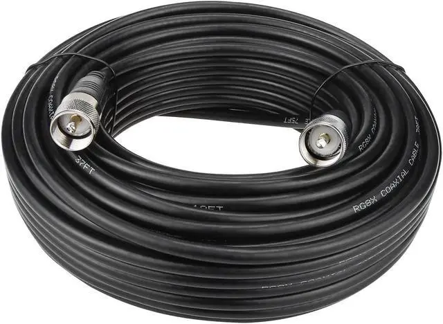 Main image of Ullnosoo RG8x Coaxial Cable 75 ft, CB Coax Cable, UHF PL259 Male to Male Low Loss CB Antenna Cable, 50 Ohm for HAM Radio, Antenna Analyzer, Dummy Load, SWR Meter