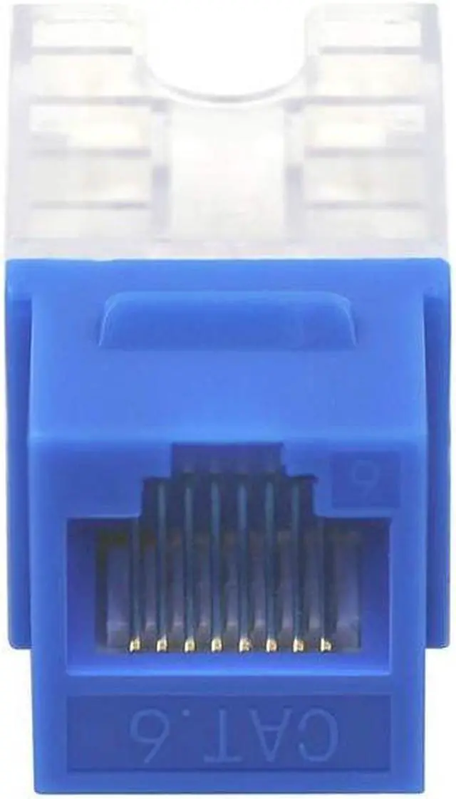 Alt view image 3 of 5 - VCE 25-Pack RJ45 Cat6 Keystone Jack 90 Degree Insert Bundle with 2-Port Keystone Wall Plate 10 Pack