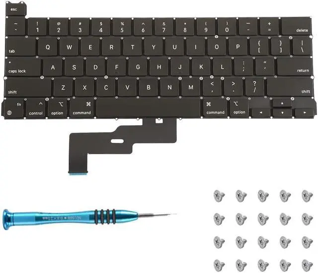 Main image of Willhom Keyboard with Screws and Screwdriver Kit Replacement for MacBook Pro 13" A2338 2020 Keyboard US Layout