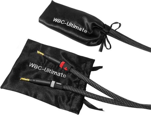 Alt view image 5 of 5 - WORLDS BEST CABLES 15 Foot Ultimate - 10 AWG - Ultra-Pure OFC - Premium Audiophile HiFi Speaker Cable Pair with Eminence Gold Banana Plugs & Carbon Tweed Jacket