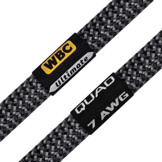 Alt view image 4 of 5 - WORLDS BEST CABLES 8 Foot Ultimate - 7 AWG - Ultra-Pure OFC - Premium Audiophile HiFi Speaker Cable for Center Channel with Eminence Gold Banana (x2) & Spade (x2) Plugs & Carbon Tweed Jacket
