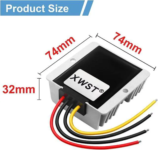Alt view image 3 of 5 - XWST DC/DC Converter Regulator 36V 48V Step Down to 12V 25A 300W Reducer Buck Power Converter Waterproof Module Transformer for Golf Cart Club Car