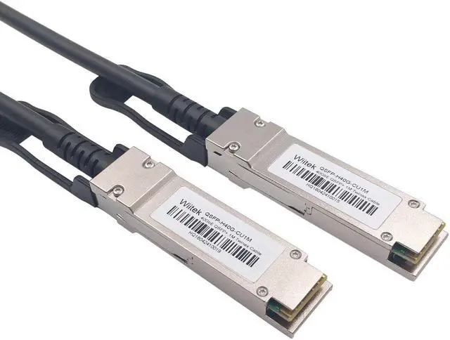Alt view image 3 of 5 - Wiitek 2M QSFP+ DAC Twinax Cable, 40GbE QSFP+ Direct Attach Copper Cable,30AWG Black, for Cisco QSFP-H40G-CU2M, Dell, Ubiquiti, D-Link, Juniper, Huawei, Mellanox, Mikrotik, SuperMicro