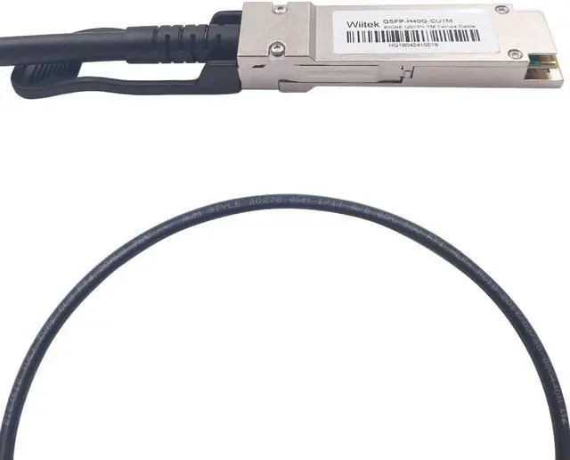 Alt view image 4 of 5 - Wiitek 2M QSFP+ DAC Twinax Cable, 40GbE QSFP+ Direct Attach Copper Cable,30AWG Black, for Cisco QSFP-H40G-CU2M, Dell, Ubiquiti, D-Link, Juniper, Huawei, Mellanox, Mikrotik, SuperMicro