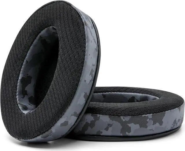 Alt view image 5 of 5 - WC Freeze Hybrid Fabric Cooling Gel Replacement Earpads - Compatible with HyperX Cloud, Steelseries Arctis, ATH M50X, Turtle Beach Stealth & More - Comfortable & Cooler for Longer | (Black Camo)