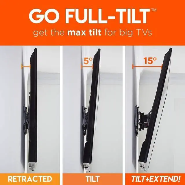 Alt view image 2 of 5 - ECHOGEAR Tilting TV Wall Mount & Universal Soundbar Wall Mount Bracket - for TVs Up to 86"
