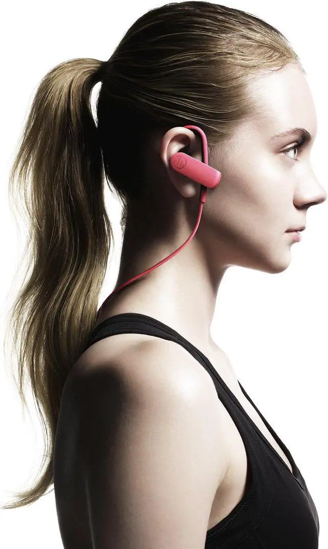 Alt view image 3 of 4 - Audio-Technica ATH-SPORT50BTBK SonicSport Bluetooth Wireless In-Ear Headphones, Pink