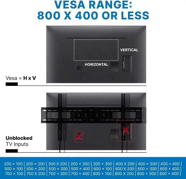 Alt view image 5 of 5 - Vanco Pull Out TV Wall Mount with Retractable TV Wall Mount Bracket for 43-90 Inch Displays - Low Profile, and VESA Compatible 800 x 400 or Less