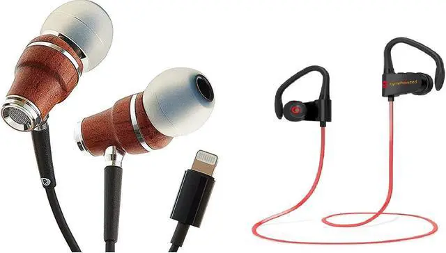 Main image of Symphonized Save Up to 21% on MFI Earbuds for iPhone + PWR Wireless Neckband Bluetooth Headphones Set