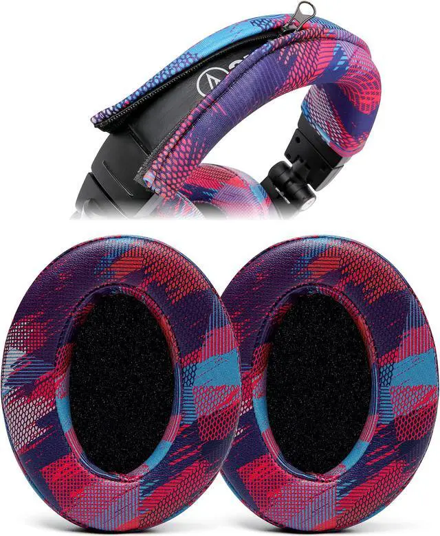 Main image of WC PadZ & BandZ Bundle - Replacement Earpads and Headband Cover for ATH M50X and M Series Headphones | Speed Racer Pack