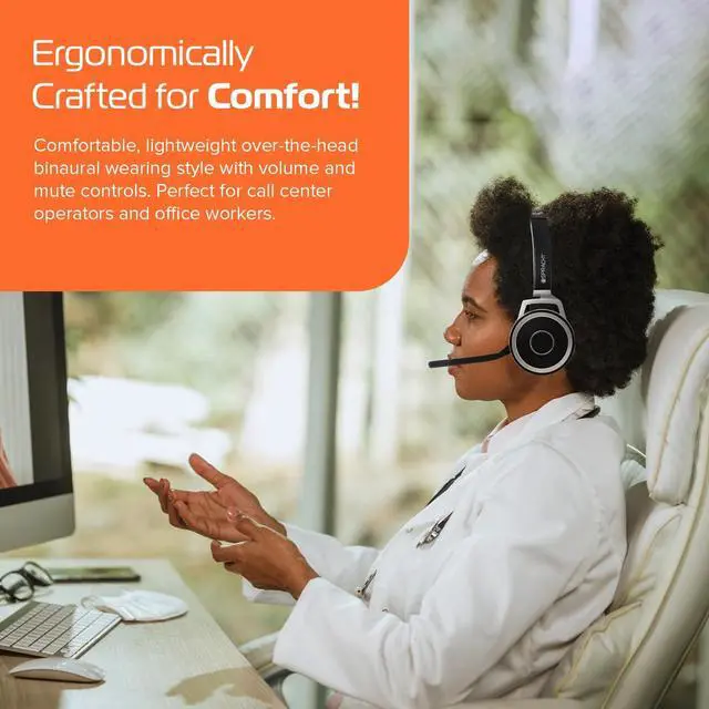 Alt view image 4 of 5 - Spracht ZUMBTP-400 Zum BT Prestige Wireless Bluetooth Headset with Base