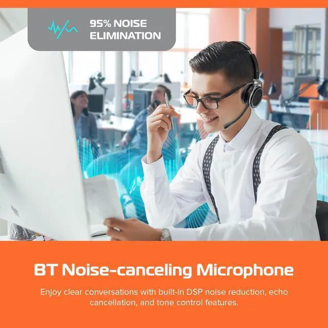 Alt view image 2 of 5 - Spracht ZUMBTP-400 Zum BT Prestige Wireless Bluetooth Headset with Base