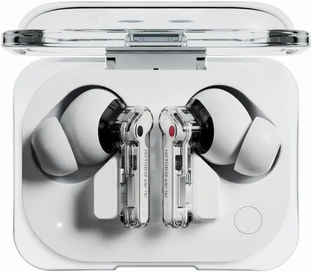 Alt view image 3 of 5 - Nothing Ear (a) Wireless Earbuds with ChatGPT Integration, 45dB Hybrid Noise Cancelling Earbuds, Hi-Res Audio, Advanced Equaliser, Dual Connect, 6 Mics, 42.5H Playtime Earbuds Wireless Bluetooth White