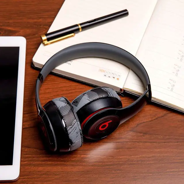 Alt view image 5 of 5 - WC Design Pack 2 - Upgraded Replacement Ear Pads for Beats Solo Headphones - Cloud Like Comfort - Extra Durable - Black Memory Foam - 2 Pairs