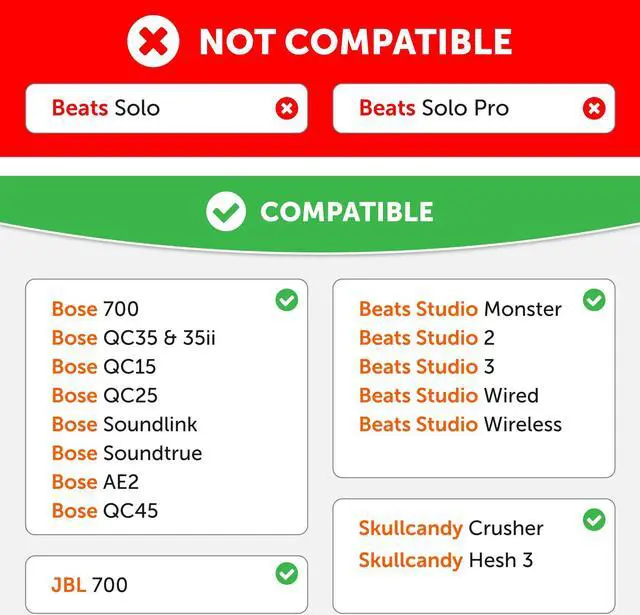 Alt view image 4 of 5 - WC Earpads and SweatZ Protective Ear Covers Compatible with Beats Studio 2 & 3, Wired and Wireless | Not for Beats Solo | Black & Black