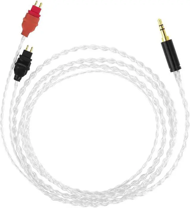 Alt view image 2 of 5 - Geekria Apollo Silver-Plated Audio Cable Compatible with Sennheiser HD25, HD25-C, HD 25 Headphones, 3.5mm Replacement Cord, Hi-Res, HiFi Headphone Upgrade Cable (5ft/1.5m)