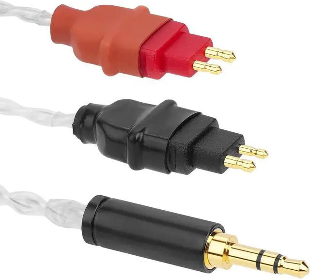 Alt view image 3 of 5 - Geekria Apollo Silver-Plated Audio Cable Compatible with Sennheiser HD25, HD25-C, HD 25 Headphones, 3.5mm Replacement Cord, Hi-Res, HiFi Headphone Upgrade Cable (5ft/1.5m)