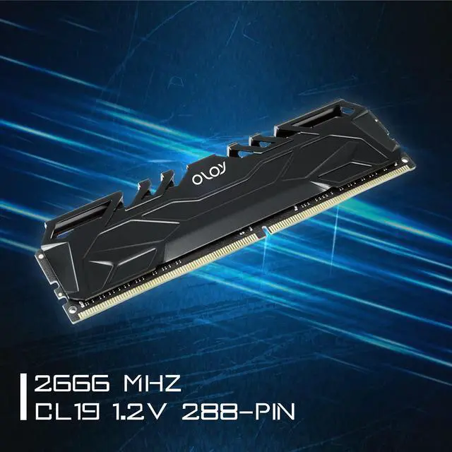 Alt view image 4 of 5 - OLOy DDR4 RAM 32GB (2x16GB) 2666 MHz CL19 1.2V 288-Pin Desktop Gaming UDIMM (MD4U162619DJDA)