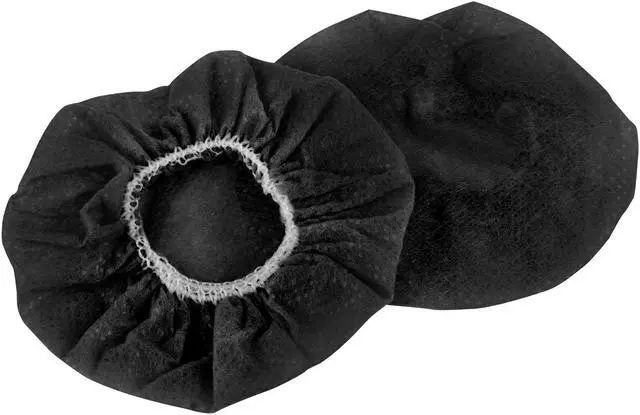 Alt view image 3 of 5 - Geekria 100 Pairs Disposable Headphones Ear Cover for Small Call Center Headset Earcup, Stretchable Sanitary Ear Pads Cover, Hygienic Ear Cushion Protector (XS/Black)