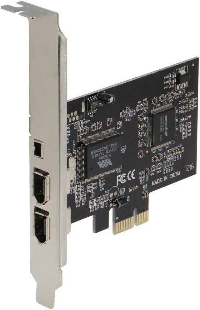 Alt view image 2 of 4 - Sedna - PCIe (PCI Express) 3 Ports 1394A (Firewire) Adapter Card (VIA) (3E, 2X 6 Pin + 1 x 4 Pin External Port) with Low Profile Bracket