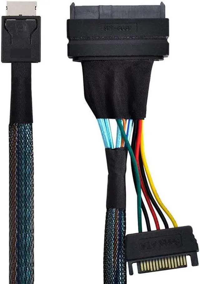 Alt view image 3 of 5 - xiwai Oculink SFF-8611 to U.2 U.3 SFF-8639 NVME PCIe PCI-Express SSD Cable for Mainboard SSD