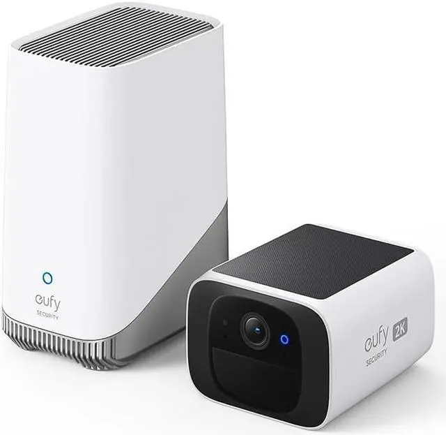 Main image of eufy security S220 SoloCam with HomeBase 3,Solar Security Camera, Wireless Outdoor Camera, Continuous Power, 2K Resolution, Wireless, 2.4 GHz Wi-Fi, No Monthly Fee, HomeBase 3 Compatible