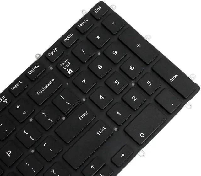 Alt view image 3 of 5 - GinTai Laptop US Keyboard with Backlit Replacement for DELL G3 3579 3779 G5 5587 G7 7588
