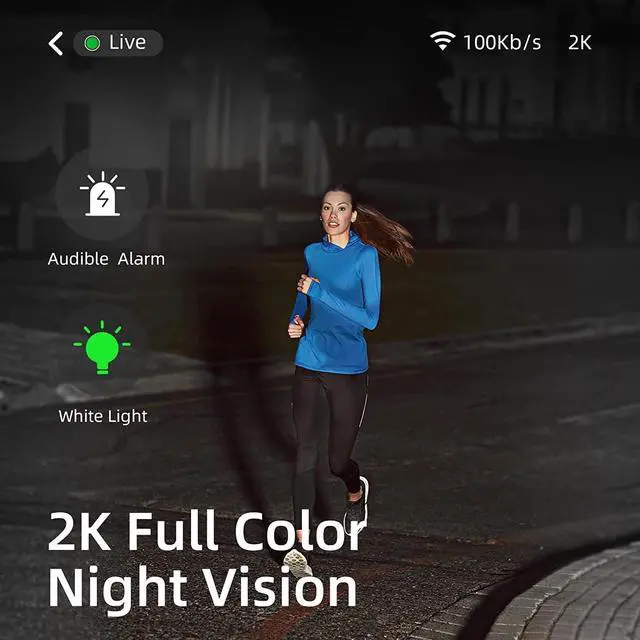 Alt view image 5 of 5 - Rraycom 4pc Solar Security Cameras Wireless Outdoor, 2K Battery Powered Cameras for Home Security, 2.4/5G WiFi Camera with Solar Panel, Color Night Vision, AI Detection, 2 Way Talk, IP65, SD/Cloud