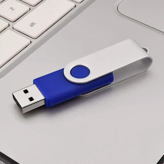 Alt view image 5 of 5 - KOOTION 10 X 1GB USB Flash Drive 1gb Flash Drive Swivel Thumb Drive Memory Stick Keychain Design Blue
