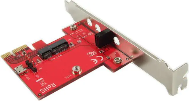 Alt view image 5 of 5 - Ableconn PEXM2150E PCI Express x1 Adapter Card with M.2 Key E Socket - Support M2 E Key or A-E Key WiFi or Bluetooth Module