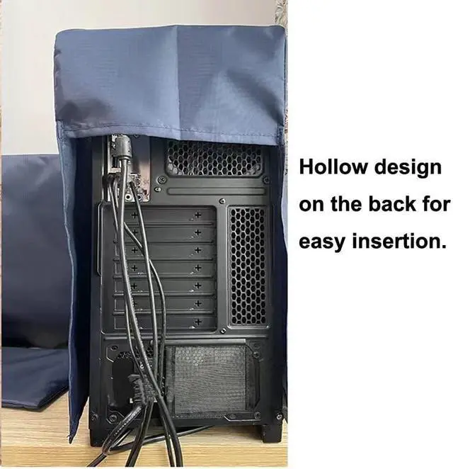 Alt view image 5 of 5 - ALHBEJT 3 Pieces Computer Dust Cover Monitor Keyboard Computer Host Pc Dust Proof Computer Covers Case Computer Dust Cover for Desktop Pc CPU Tower Protector,Oxford Cloth (22'' Monitor Set Black)