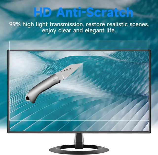 Alt view image 5 of 5 - 2 Pack 24 Inch Anti Glare Matte Screen Protector for 24 Inch 16:9 Sceptre/LG/Dell/HP/Acer/ViewSonic/ASUS/Aoc/Samsung Widescreen Monitor, Eye Protection Anti Scratch & Anti Glare Film