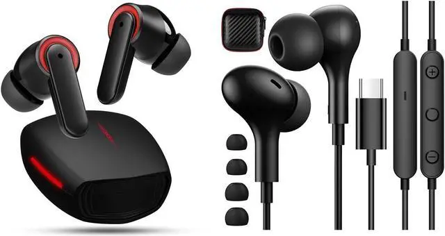 Main image of Headphones with Microphone Volume Control for Samsung Pixel iPad Pro Air Mini Oneplus