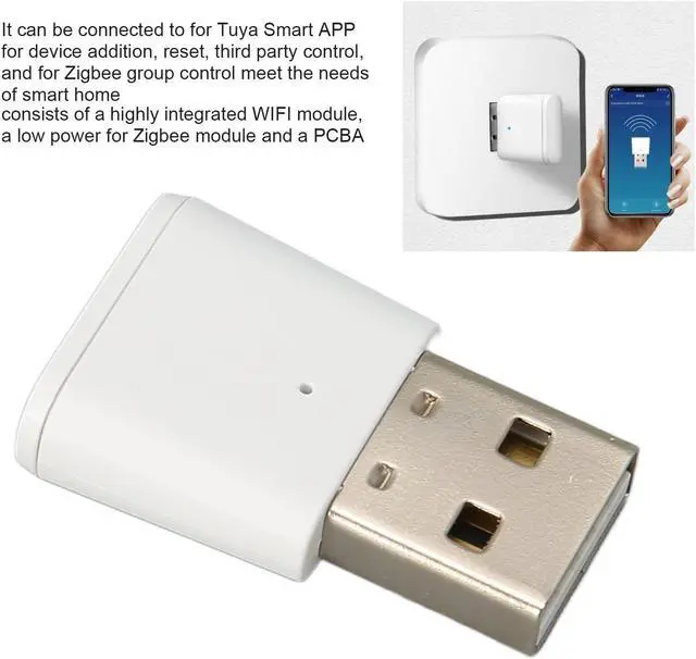 Alt view image 2 of 5 - Portable Range Extender 300M, USB Repeater Booster Smart Through The Wall, 2.4GHz to 2.483GHz, for Zigbee Amplifier for Mobile Phone Tablet Laptop TV