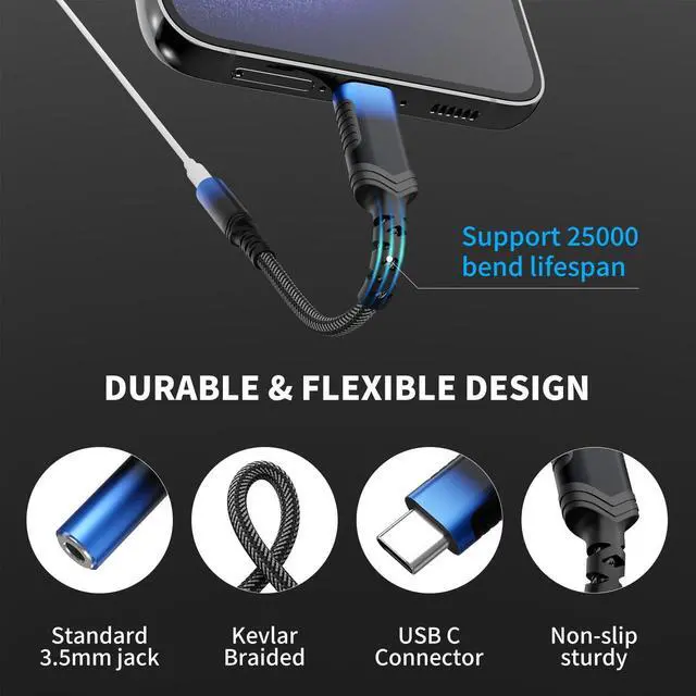 Alt view image 3 of 5 - USB C Headphones with Adapter for Samsung S22+ Ultra S23 FE, Type C Earphones with Microphone HiFi Stereo Volume Control Magnetic Wired Earbuds for iPhone 15 Pro Max Plus Galaxy Flip Pixel 8 7 Pro