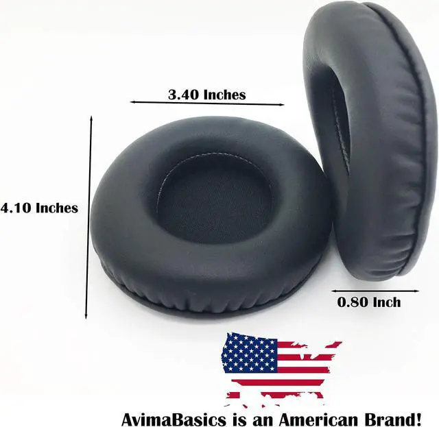 Alt view image 3 of 4 - COWIN E8 Ear Pads by AvimaBasics | Premium Replacement Earpads Spare Foam Cushions Cover Repair Parts Earmuff for COWIN E8 Noise Cancelling Bluetooth Headphones - Black (2 Pack Black)