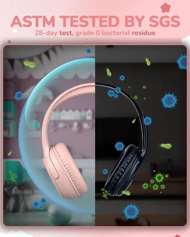 Alt view image 3 of 5 - awatrue Kids Headphones with Cord - Comfortable and Durable Toddler Headphones for School and Work, Ideal Gift for Kids, Sons, Daughters Sound and Safe Listening Experience