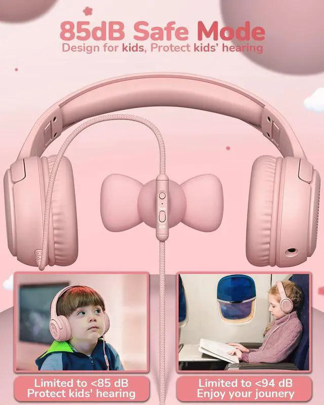 Alt view image 2 of 5 - awatrue Kids Headphones with Cord - Comfortable and Durable Toddler Headphones for School and Work, Ideal Gift for Kids, Sons, Daughters Sound and Safe Listening Experience