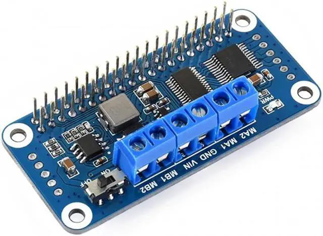 Main image of Coolwell Raspberry Pi Motor Driver HAT Onboard Driver TB6612FNG I2C Interface for Raspberry Pi 4B+ 4B 3B+ 3B 2B+ Zero W WH 2 W Stackable Up to 32 This Modules