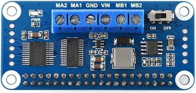 Alt view image 3 of 5 - Coolwell Raspberry Pi Motor Driver HAT Onboard Driver TB6612FNG I2C Interface for Raspberry Pi 4B+ 4B 3B+ 3B 2B+ Zero W WH 2 W Stackable Up to 32 This Modules