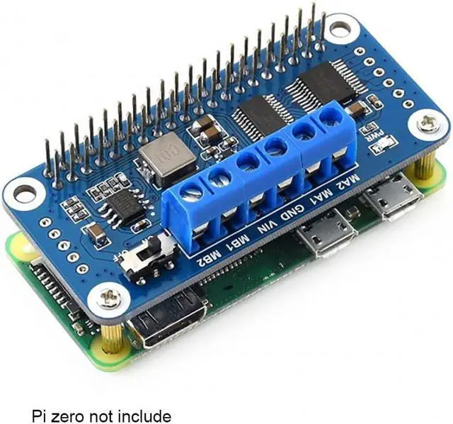 Alt view image 4 of 5 - Coolwell Raspberry Pi Motor Driver HAT Onboard Driver TB6612FNG I2C Interface for Raspberry Pi 4B+ 4B 3B+ 3B 2B+ Zero W WH 2 W Stackable Up to 32 This Modules