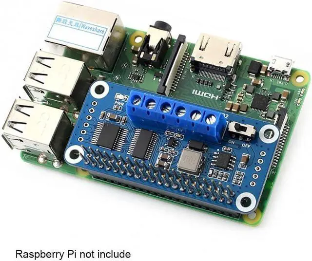 Alt view image 5 of 5 - Coolwell Raspberry Pi Motor Driver HAT Onboard Driver TB6612FNG I2C Interface for Raspberry Pi 4B+ 4B 3B+ 3B 2B+ Zero W WH 2 W Stackable Up to 32 This Modules