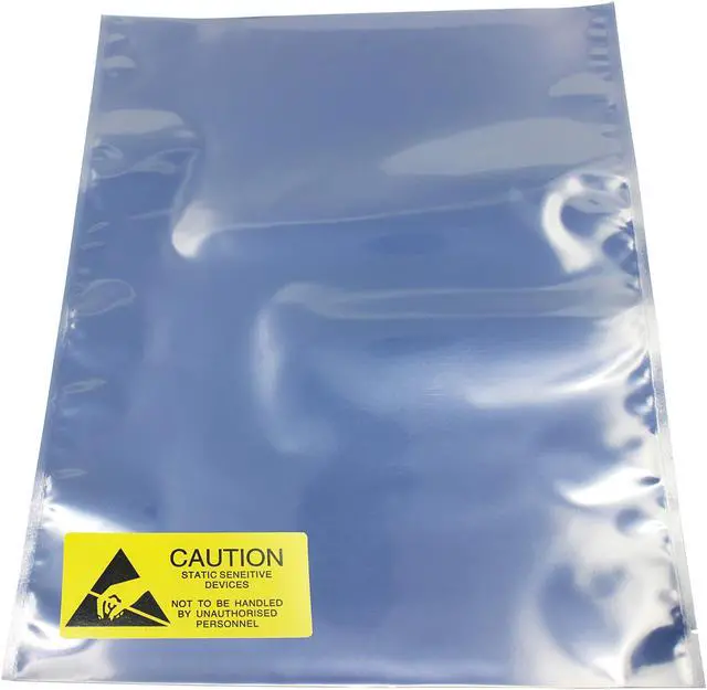 Main image of CW-MART Open Top Antistatic Bag for ATX Motherboard Graphics Card GPU Electronics Anti Static Ziplock ESD Shielding Bags, 50 Pcs 12x16inch with Anti-Static Label