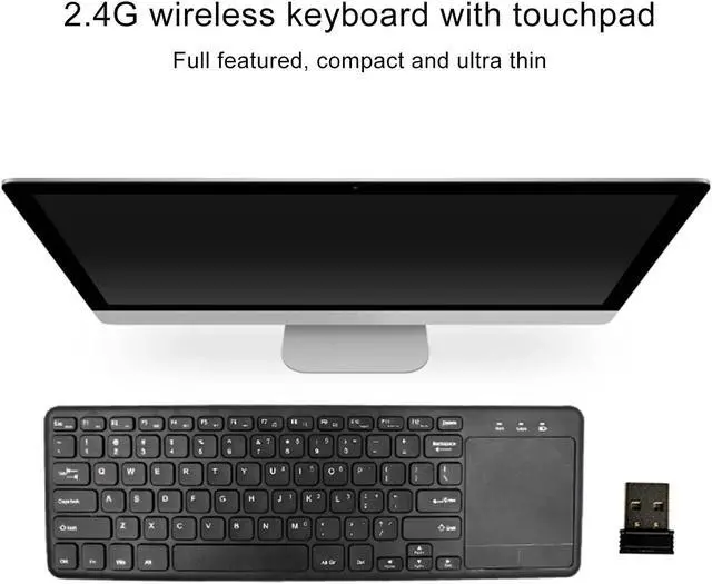 Alt view image 4 of 5 - Wireless Keyboard, 78 Keys Portable Computer Keyboard with Touchpad Scissor Foot Key Design Ultra Slim Quiet Ergonomic Keyboard for Laptop PC Tablet