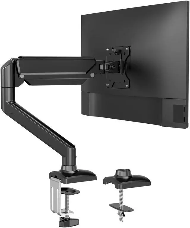 Main image of C-MOUNTS Single Monitor Desk MountGas Spring Monitors Arm for 17-32 inch Screens,Adjustable Computer Monitors Stand up to 4.4 to 19.8 lbs,Vesa Mount with Clamp and Grommet Base, VESA 75 & 100mm