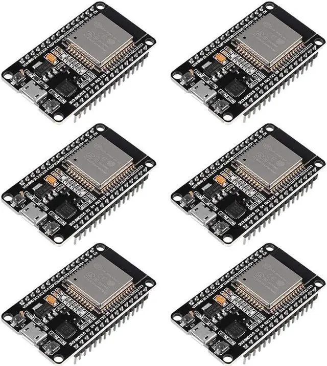 Main image of DORHEA 6PCS ESP32 ESP-32S WiFi Development Board NodeMCU ESP-WROOM-32 Microcontroller 2.4GHz Dual-Core WiFi Bluetooth Processor Integrated Chip CP2102