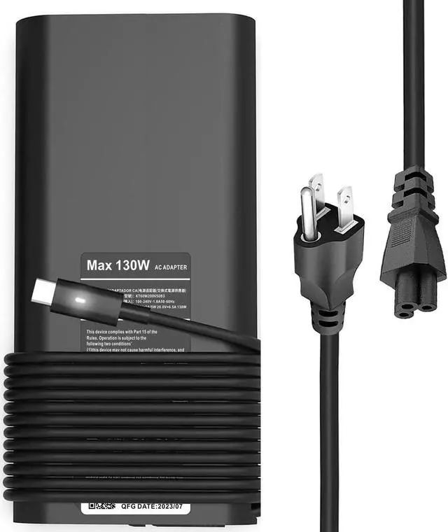 Dell 9500 XPS 3561 9510 9575 9700 9710 Precision 5560 5550 5750 3560 5760 3551 P91F P F P104F P73F Latitude 5520 5521 5511 5421 5411ノートパソコン 130W USB-C AC Adapter for Dell XPS 15 9500 9510 9575 2-in-1 17 9700 9710  Latitude 7210 7310 7410 9410 9510 5420 5520 Precision 5550 5750 3560 3550